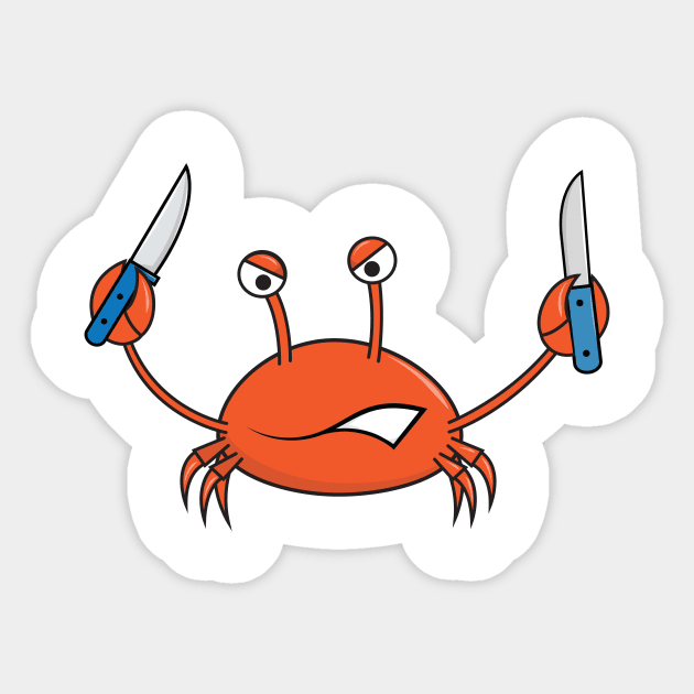 Stabby Crabby Sticker by MariBiscuits